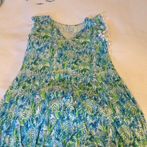Lilly Pulitzer Blue and Green Patterned Dress